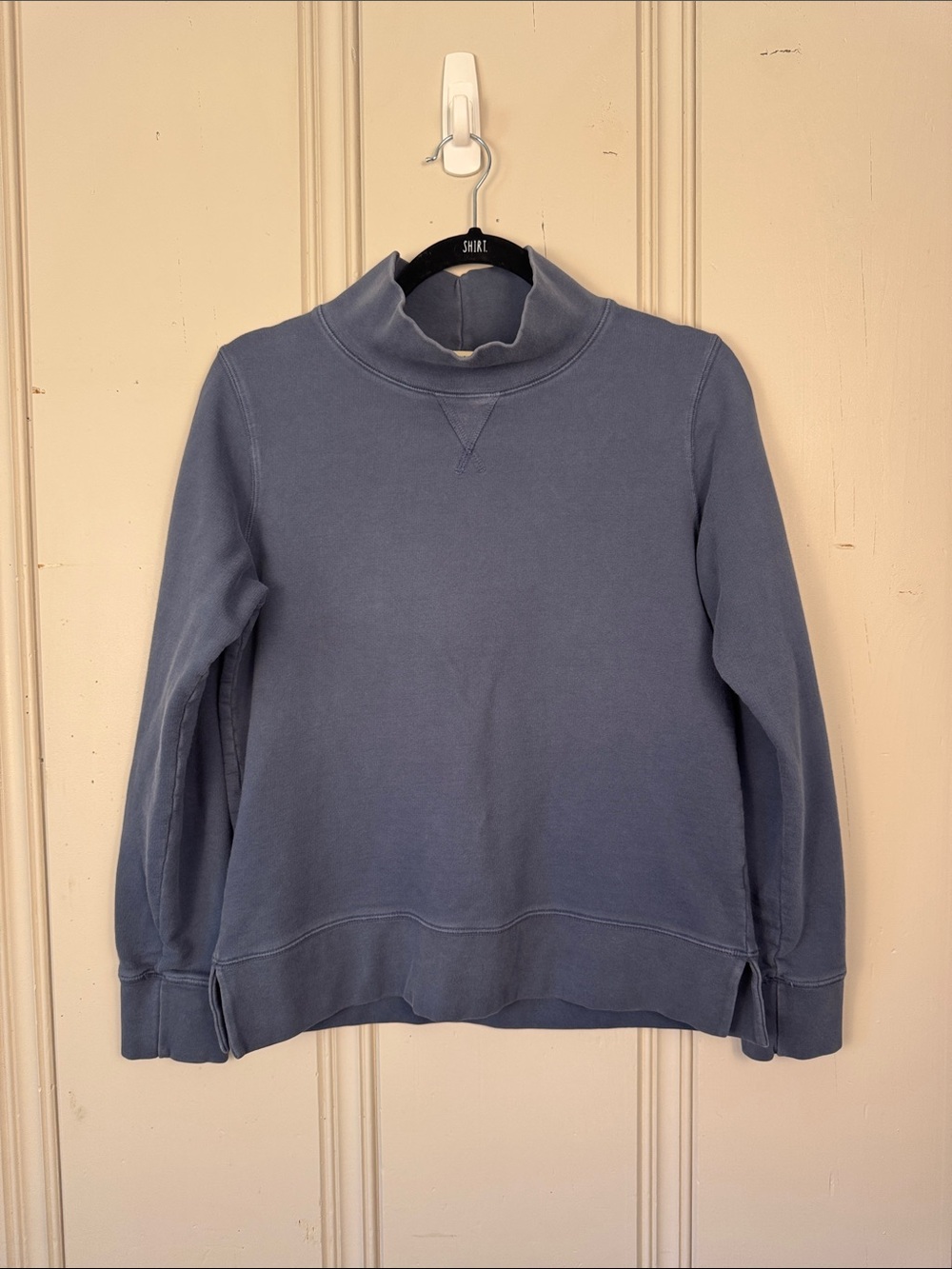 Marine Layer Funnel Neck Sweatshirt Womens Small Blue French Terry Pullover
